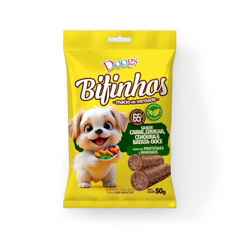 Bifinho sabor Carne & vegetais — pequenas raças Doogs, 50 g