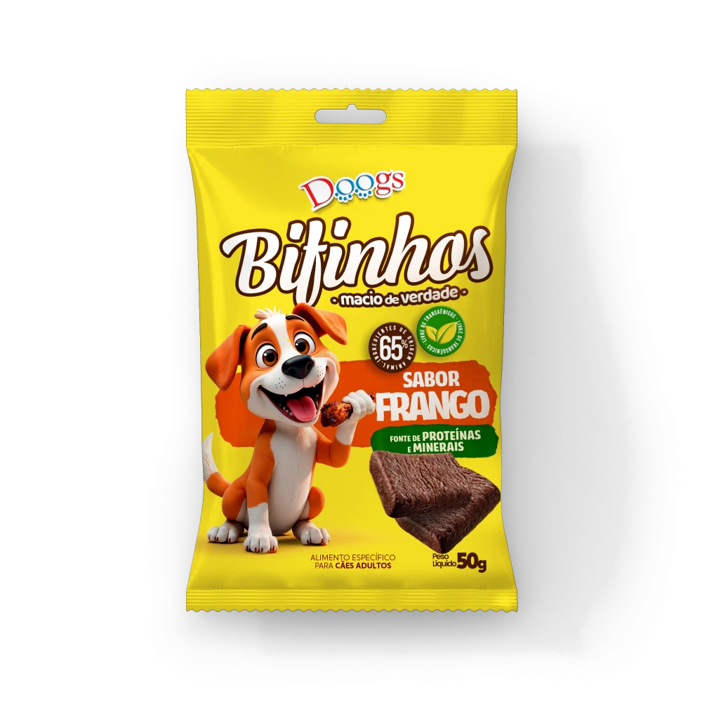 Bifinho sabor Frango Doogs, 50 g