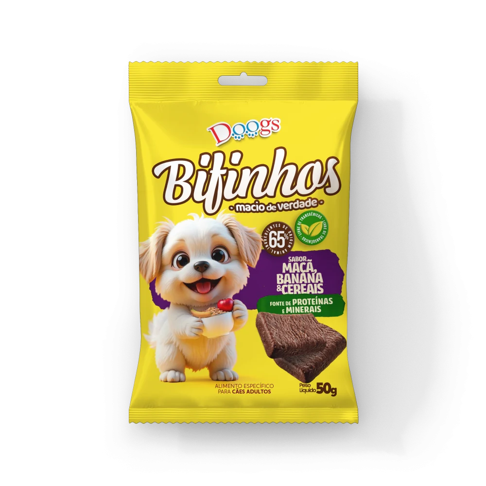 Bifinho sabor Maçã & cereais — pequenas raças Doogs, 50 g