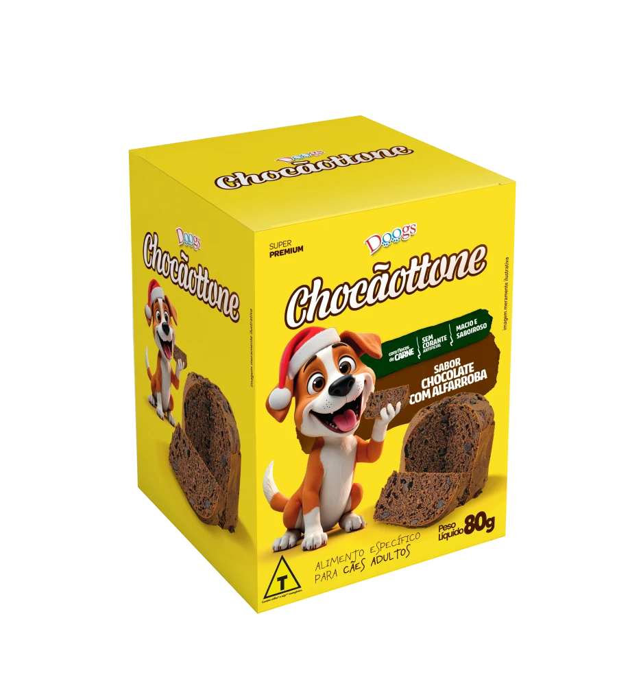 Chocãottone com alfarroba Doogs, 80 g